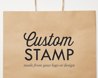 Custom packaging stamp, Gift bag stamp, Custom stamp with logo, Personalized stamp for branding packaging with your logo, Self inking, wood
