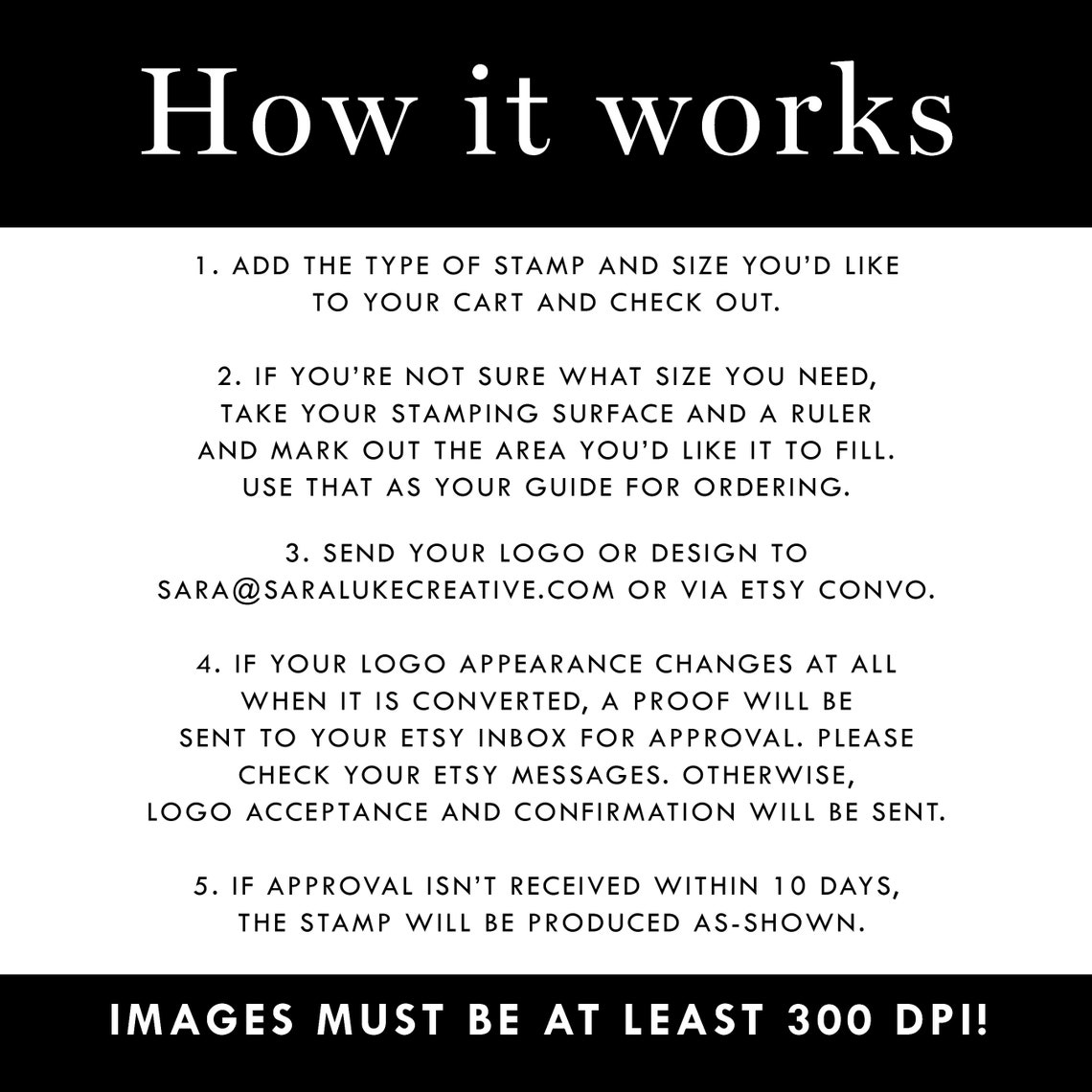 Large Custom Stamp 1 8 Wide Custom Logo Stamp Etsy