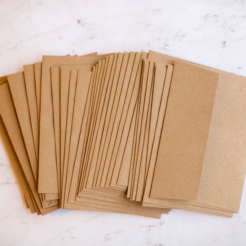 A4 envelopes, kraft or brown perfect for 4 x 6 cards set of 25 envelopes, GROCERY BAG image 1