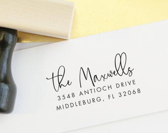 Persönliches Abschlussgeschenk - personalisierter Adressstempel - Makler Kundengeschenk - Adressstempel - Maxwell - Einweihungsgeschenk