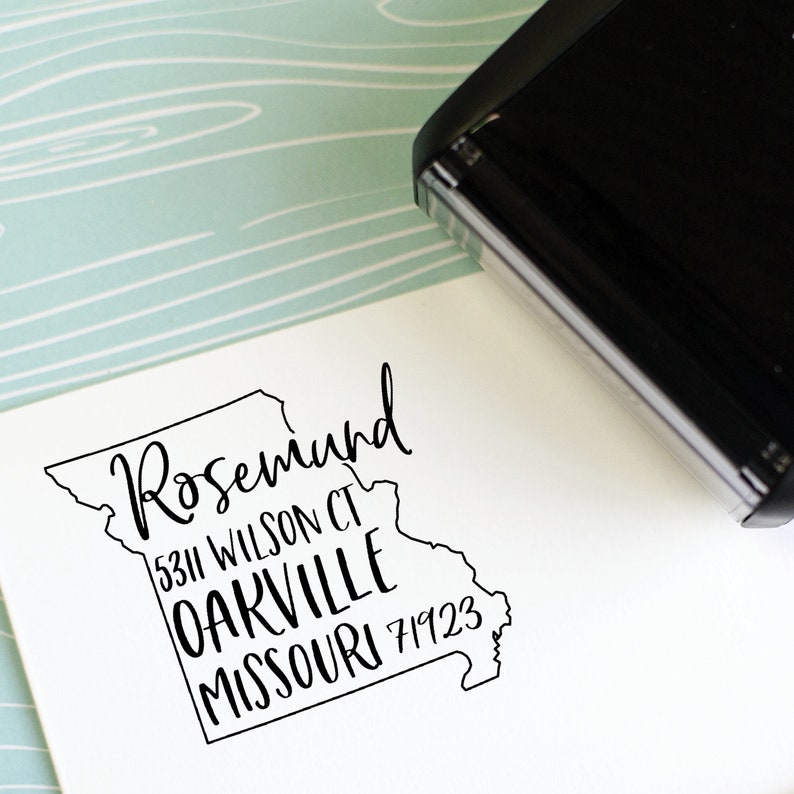 Missouri Stamp Missouri address stamp Self Inking Return Etsy