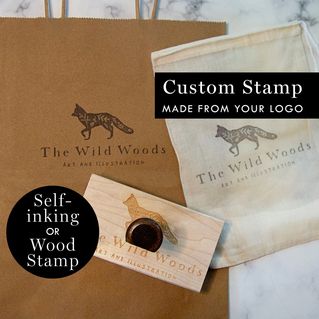 Custom Logo Stamp, Packaging Stamp With Your Logo, Self Inking Stamp or