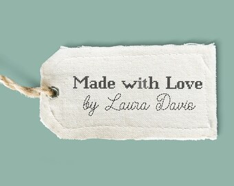 Custom Made With Love Stamp for Etsy sellers and Crafters, Custom Packaging Stamp, Thank you branding stamp, Self inking or wood mounted