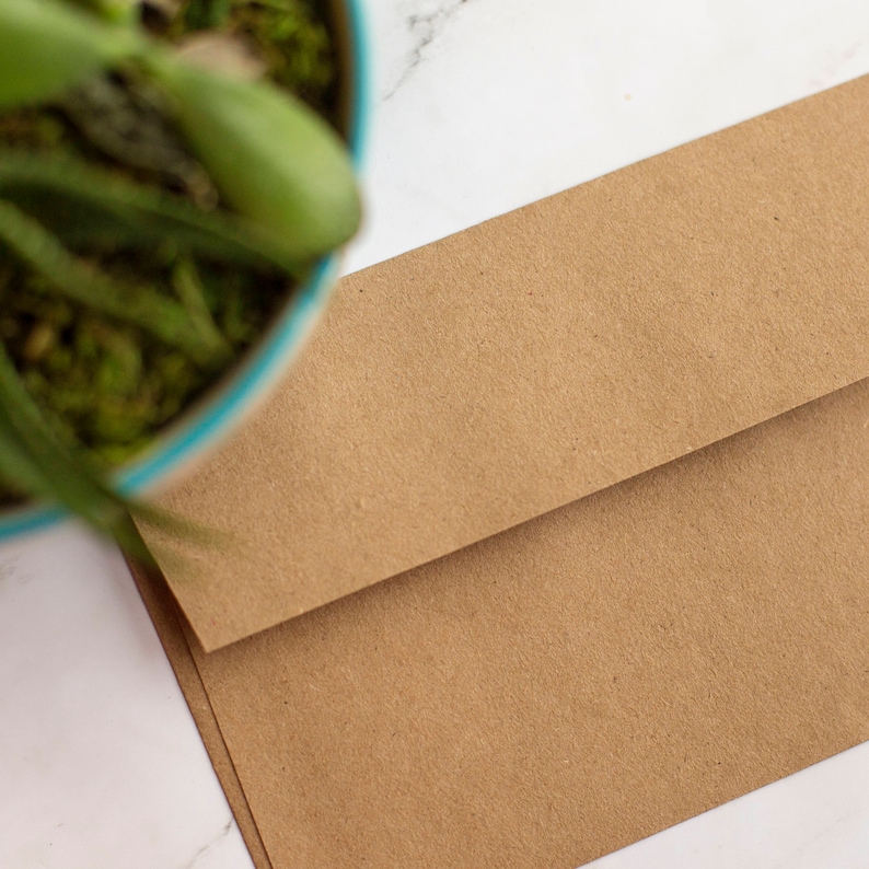A4 envelopes, kraft or brown perfect for 4 x 6 cards set of 25 envelopes, GROCERY BAG image 4
