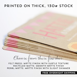 Professional Printing Service Flat cards Press Printed cards Envelopes included Free UPS Overnight Shipping in the US image 3