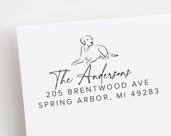 Labrador Retriever Address Stamp, Dog Address Stamp, Chocolate Lab Address Stamp, Self Inking Address Stamp, Family Address Stamp, Labrador