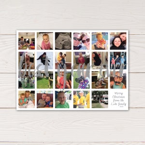 Best year ever Christmas card, new year card or holiday card, christmas photo collage, photo collage card, new year photos