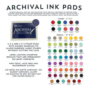 All purpose Inkpads or Pigment-Based Ink Pads, Rubber Stamp Pad Many Colors to Choose From image 5