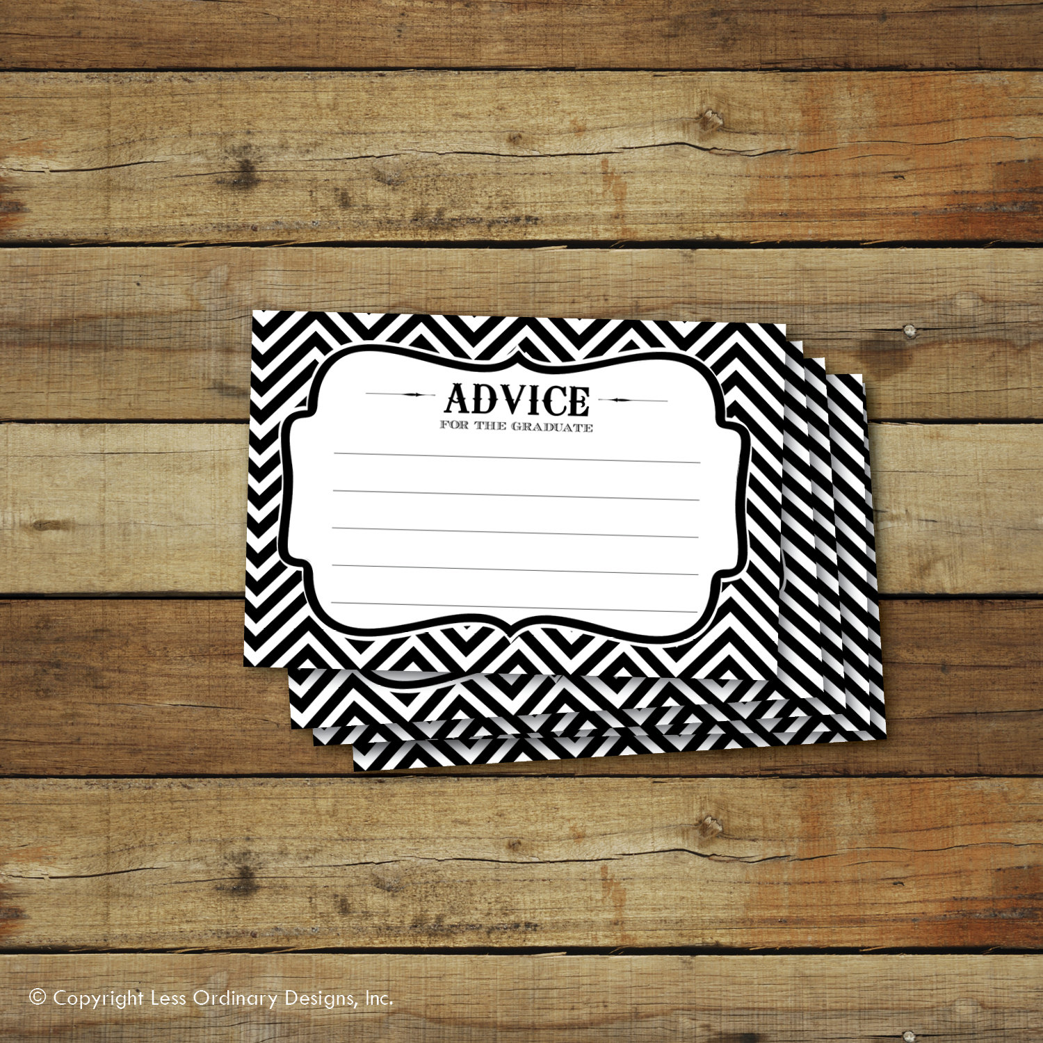 Graduation Printable Advice Cards Instant Download Black and - Etsy