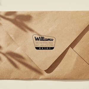 Custom Address Stamp, National Parks Sign - Personalized Gift - Housewarming Gift