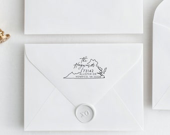 Utah address Stamp - Modern Self Inking Return Address Stamp - Personalized Stamp for a Housewarming gift for a move to Utah state