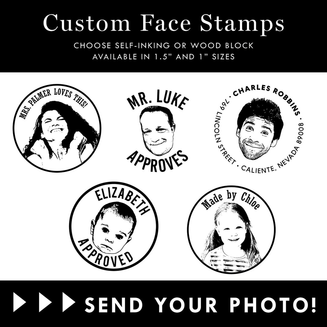 Large Custom Stamp 4 5 6 7 or 8 Custom Logo Stamp Custom Rubber