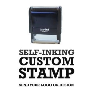 Self Inking Business Branding Stamp - Custom Logo Stamp - Logo Rubber Stamp - Self Inker Stamp or wood block - Business Logo Stamp