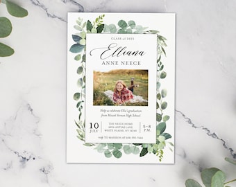 Graduation Announcement 2026, Rustic Grad Party Invites, high school grad party invitations, college graduation announcement cards
