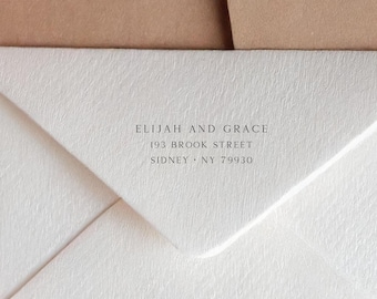 Simple 3 Line Return Address Stamp - Minimalistic Design