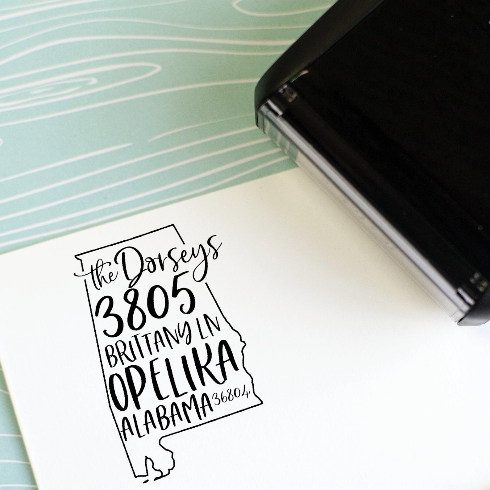 Alabama address Stamp Alabama Self Inking Return Address Etsy