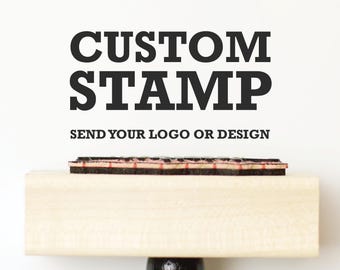 Custom Branding Stamp, Logo Stamp, Packaging Stamp with your logo, Self inking stamp or wood block Custom Logo Stamp