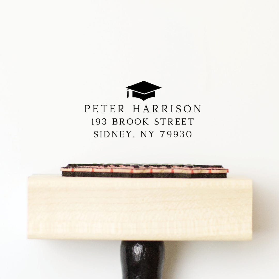 Custom Graduation Address Stamp: Self-inking Invitation Stamp - Etsy