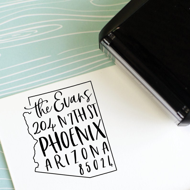 Arizona Address Stamp Arizona Stamp Self Inking Return Etsy