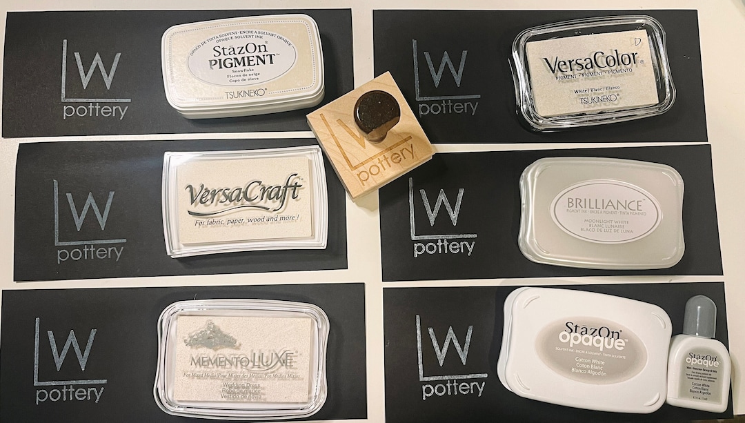 Premium White Ink Pads for Rubber Stamps Vibrant & Longlasting Shades