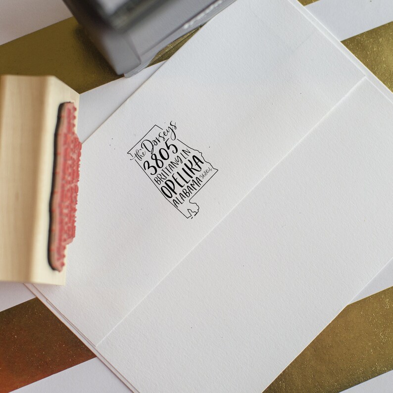 Alabama Address Stamp Alabama Self Inking Return Address Etsy