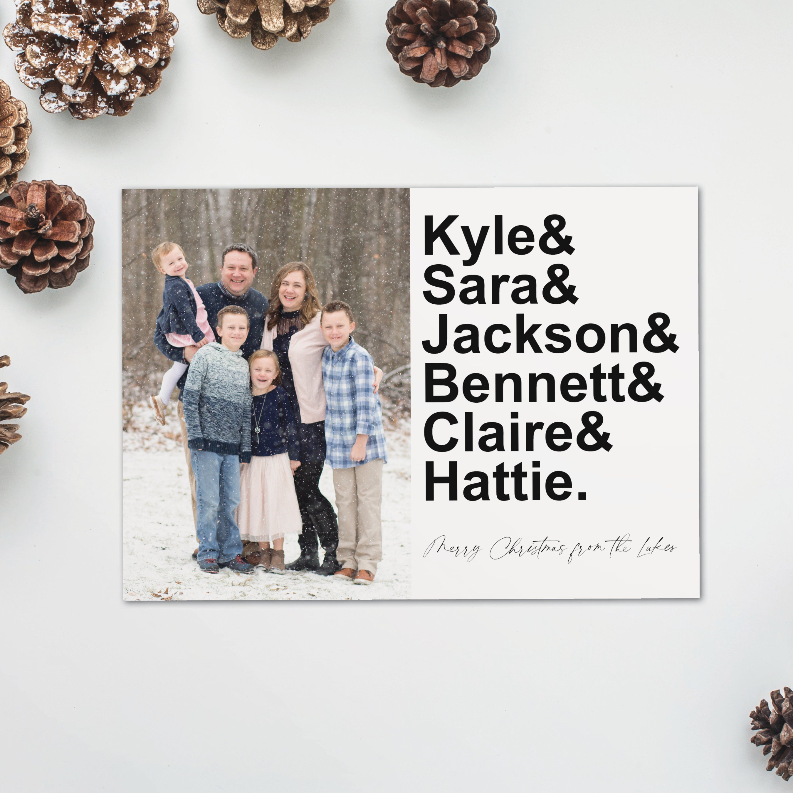 Funny Christmas Photo Card With Names Family Names Christmas - Etsy Canada Funny Christmas Photo Card With Names Family Names Christmas - Etsy Canada