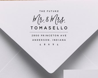 Save the date Wedding Address Stamp - Wedding invitation stamp - Future Mr and Mrs rubber stamp - Custom Wedding Stamp - engagement gift