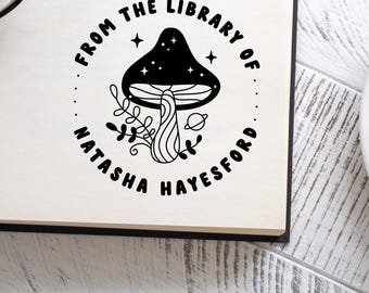 Sello personalizado para libros de biblioteca con diseño de setas / Sello de goma personalizado, autoentintable