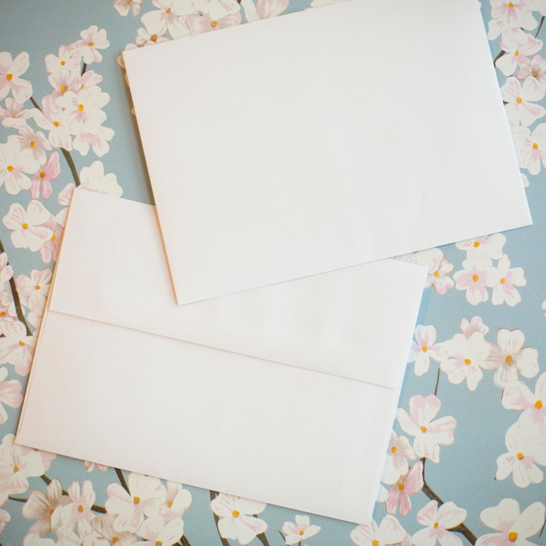 A7 Envelopes White 5 X 7 Square Flap Envelopes Perfect For Etsy Australia