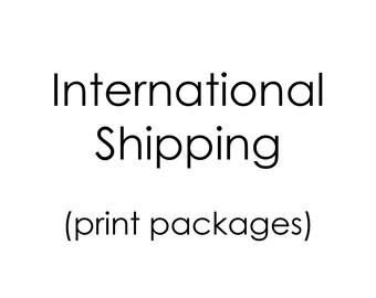 International shipping for printed card packages