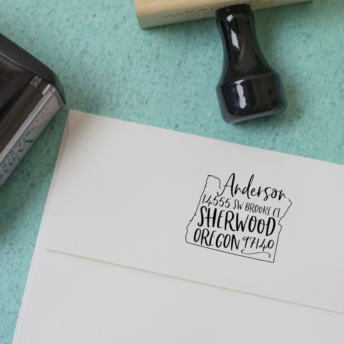 Oregon Stamp Oregon state address stamp Self Inking Stamp Etsy