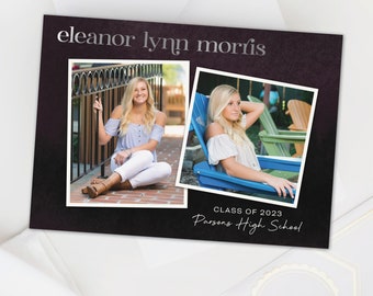 Graduation Announcement Photo Card, Custom Graduation Photo Card, Class of 2026