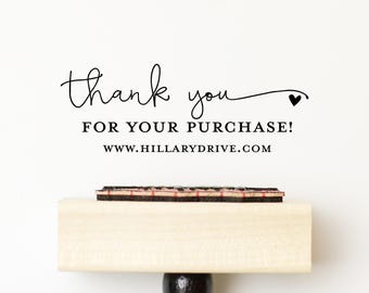 Custom Thank You Stamp, Custom Packaging Stamp, Thank you branding stamp, Self inking or wood mounted hand stamp, gift bag stamp