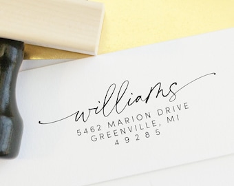 Sello de dirección de retorno personalizado - Sello de dirección personalizado - Sello de dirección autoentintable - Regalo de inauguración de la casa