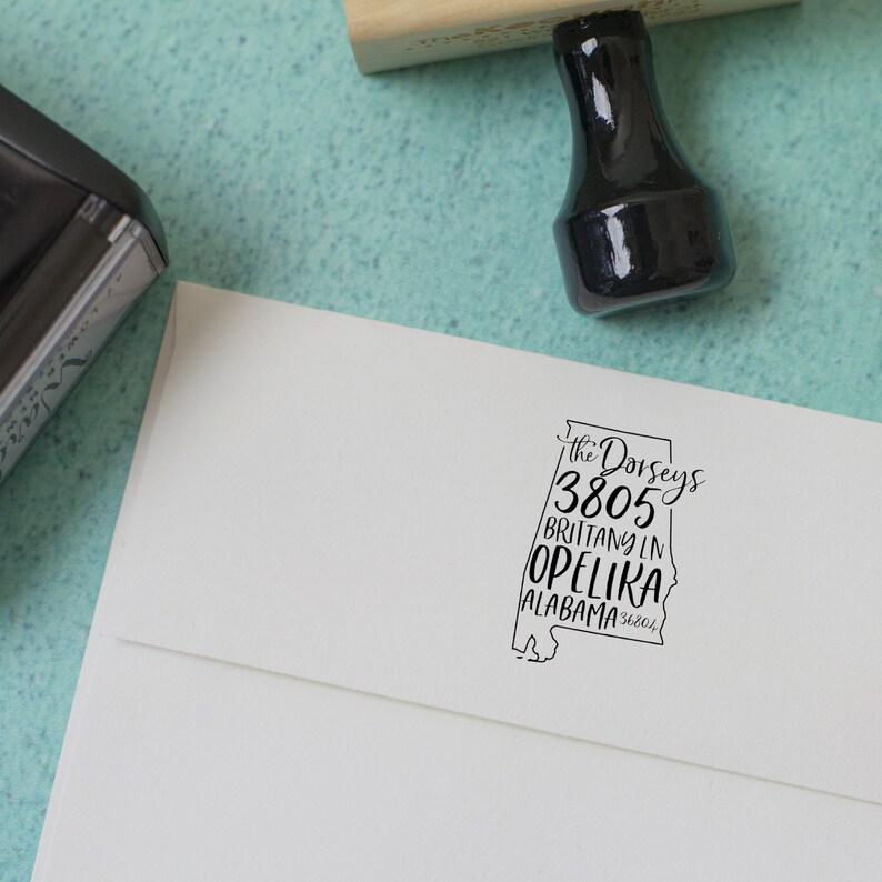 Alabama Address Stamp Alabama Self Inking Return Address Etsy