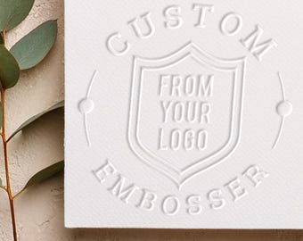 Custom Logo Embosser - Personalized Branding Seal Stamp - Professional Embossing Press for a Notaries, Certificates, Bookplates, Seals