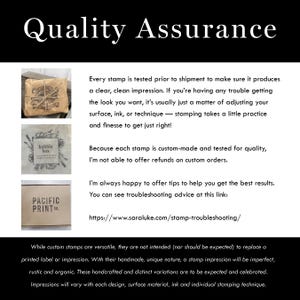 a black and white poster with a description of quality assurance