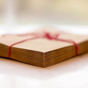 A4 envelopes, kraft or brown perfect for 4 x 6 cards set of 25 envelopes, GROCERY BAG image 6