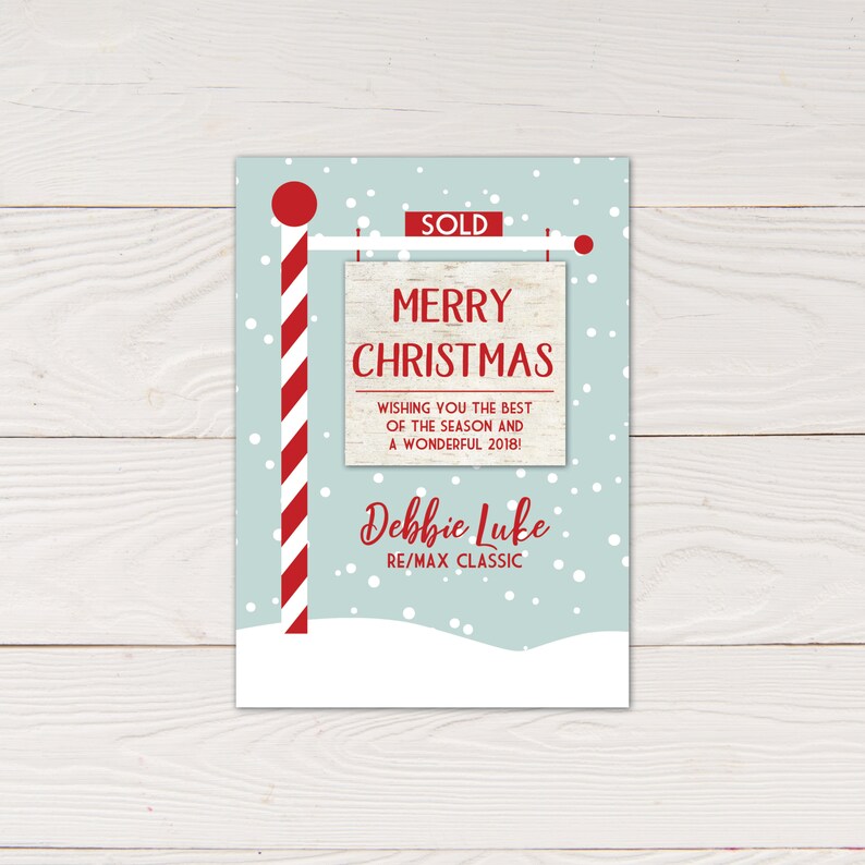 Realtor Christmas Card Holiday Card for Real Estate Agents Etsy