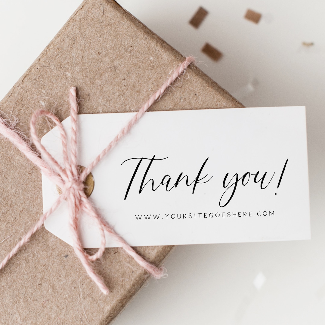 Thank You Stamp With Web Site Custom Small Business Thank - Etsy