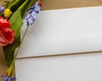 White A4 envelopes, 4 x 6 photo envelopes,  4 1/4" x 6 1/4" - perfect for 4 x 6 cards, quantity 25