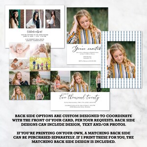 Glitter graduation announcement and party invitation glitter look 2023 graduation photo card printable or printed cards image 3