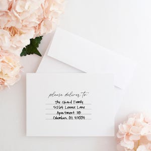 Custom 'Please Deliver To' Envelope Stamp - Personalized Address Line Rubber Stamp - Mail Delivery Instructions - Handmade Shipping Labels image 4