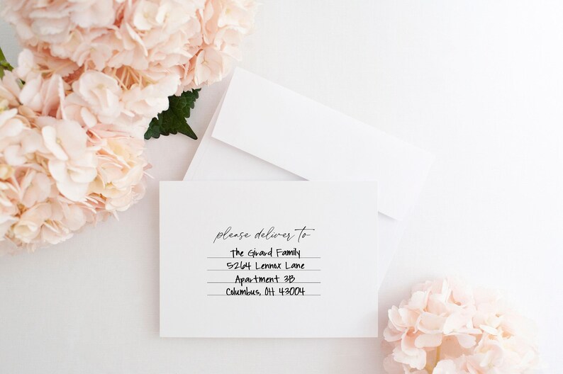 Custom 'Please Deliver To' Envelope Stamp - Personalized Address Line Rubber Stamp - Mail Delivery Instructions - Handmade Shipping Labels image 4