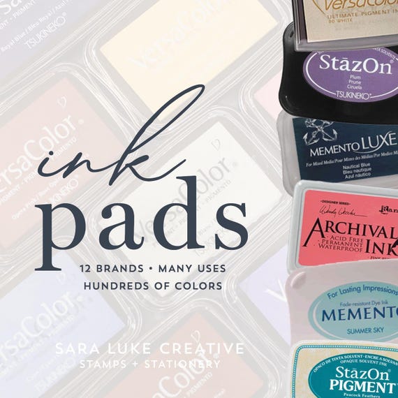 All purpose Inkpads or Pigment-Based Ink Pads, Rubber Stamp Pad - Many Colors to Choose From