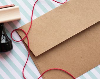 5 x 7 kraft envelopes - Set of 25 A7 brown envelopes - perfect for 5 x 7 photos and cards, grocery bag envelopes