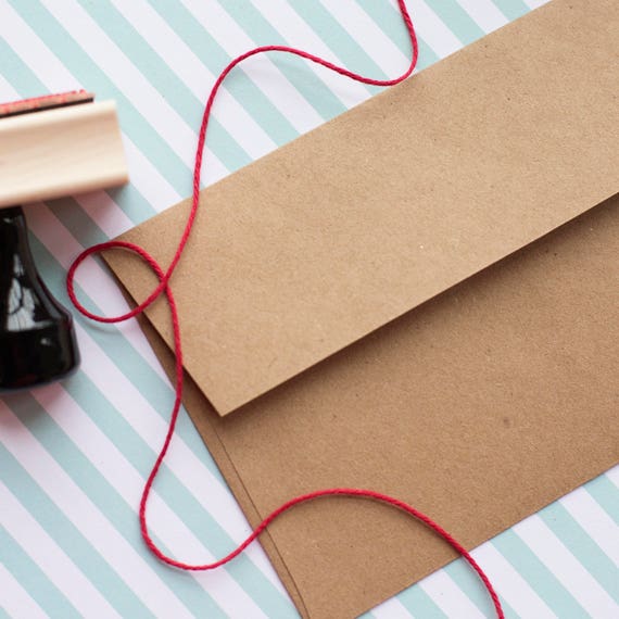 5 x 7 kraft envelopes - Set of 25 A7 brown envelopes - perfect for 5 x 7 photos and cards, grocery bag envelopes