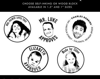 Custom Portrait Face Stamp – Personalized Gift - Teacher Gift