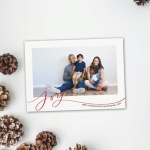 Simple Joy Christmas Cards - Christmas Photo Card - Holiday Photo Card - Joy Photo Card