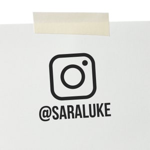 Branding instagram stamp - custom instagram handle stamp for business or personal - custom rubber stamp